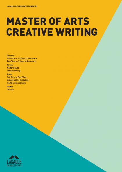 master of arts (ma) in creative writing for cultural professionals
